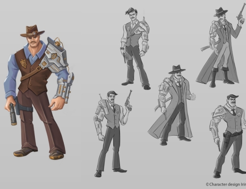 Fallen detective – character design