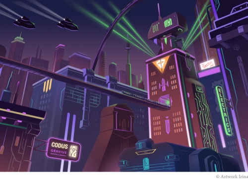 Sci-fi city scene (Visual development)